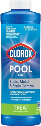 Clorox Pool&Spa 50232CLX Scale, Metal & Stain Control, 1-Quart, White