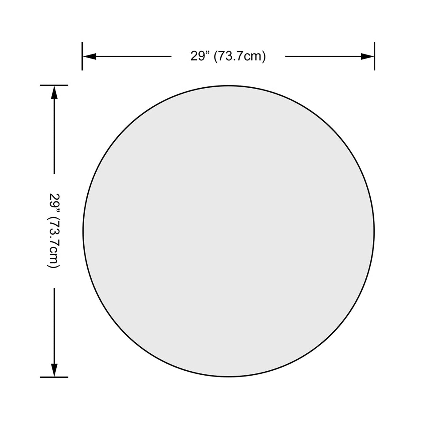 Dulles Glass 29" Round Glass Table Top - Tempered - 1/4" Thick - Flat Polished Glass