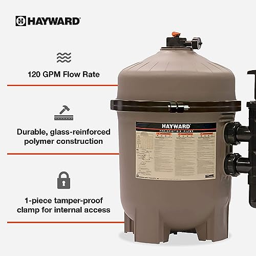 Hayward W3DE6020 ProGrid Diatomaceous Earth DE Pool Filter for In-Ground Pools, 60 Sq. Ft.