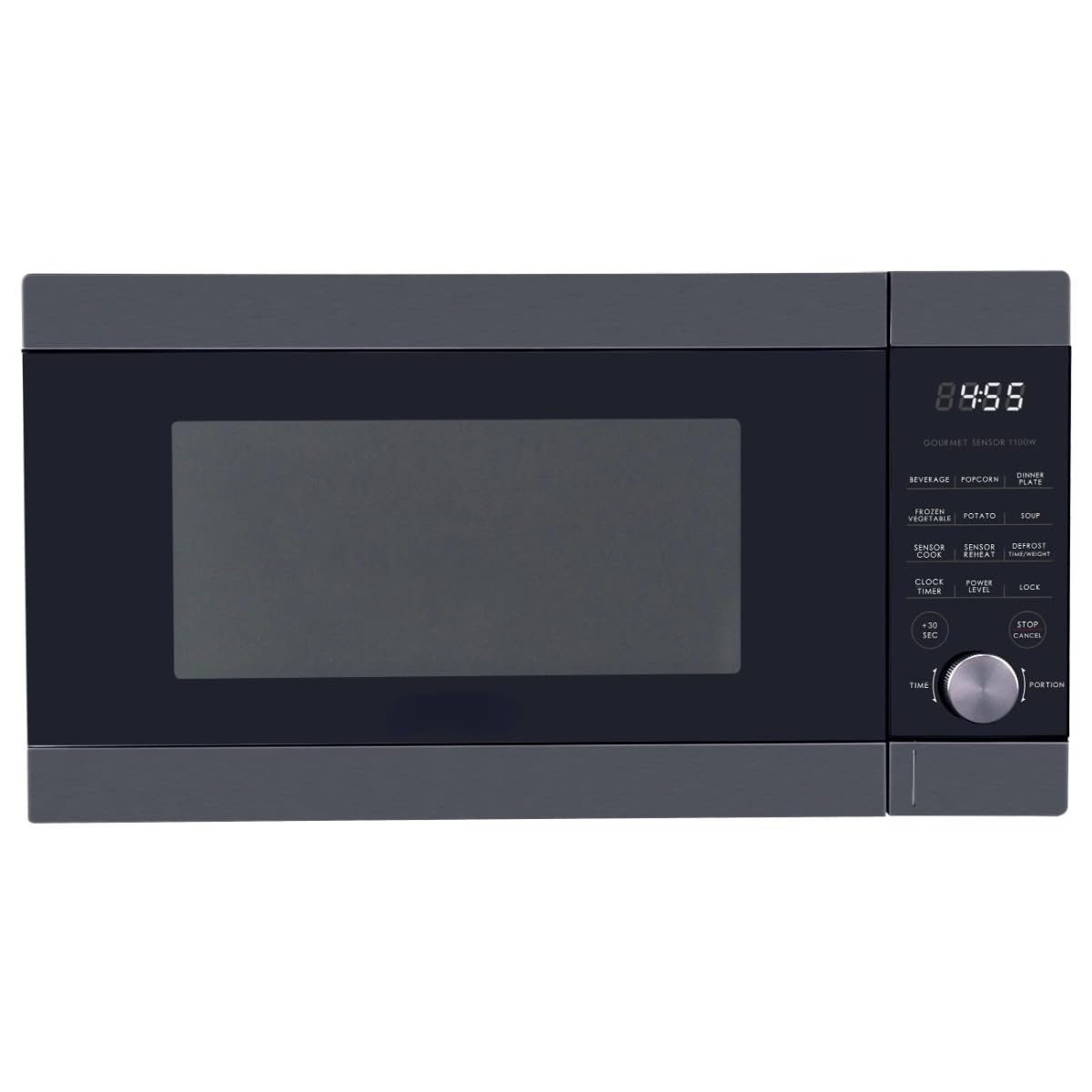 1.4 Cu ft Sensor Cooking Microwave Oven, Black Stainless Steel, New