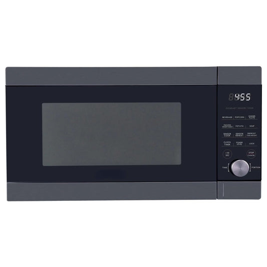1.4 Cu ft Sensor Cooking Microwave Oven, Black Stainless Steel, New