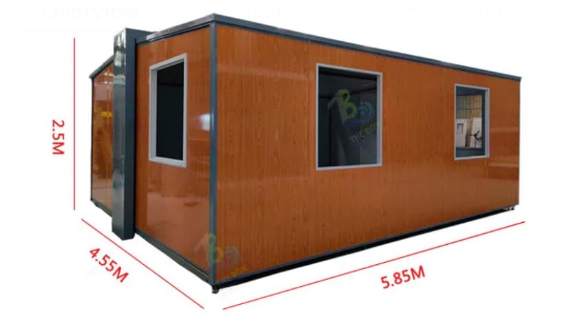 20FT*20F Portable Prefabricated Tiny Home - Ideal for Hotel Office Shop! Mobile Container House with Modular Design Structure for Villa, Warehouse and Workshop (20FT*20FT)