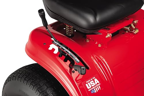 Craftsman 42" Gas Riding Lawn Mower with 17.5 HP* Briggs and Stratton Single-Cylinder Engine, Gas Lawn Tractor with 7-Speed Transmission, Red/Black
