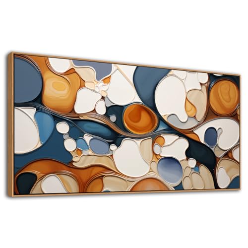 Paintings - Large Abstract Canvas Wall Art - Framed Wall Decor for Living Room, Bedroom, Office - Modern Colorful Wall artwork, Bedroom Aesthetic Room Wall Decorations, Oil Painting Wall Art