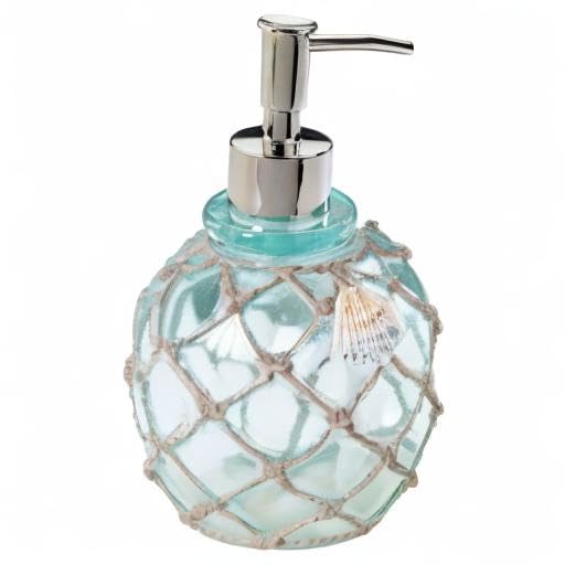 Avanti Linens - Lotion Pump/Soap Dispenser, Countertop Accessories, Beach Inspired Bathroom Decor (Seaglass Collection)