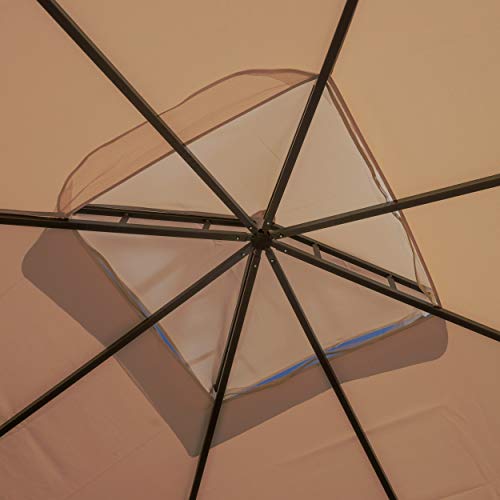 Sonoma | Outdoor Fabric/Steel Gazebo Canopy | in Light Brown