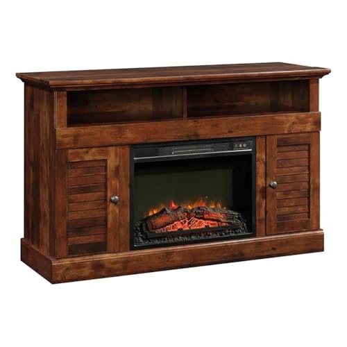 Pemberly Row 52" Electric Fireplace Heater TV Stand Console in Curado Cherry