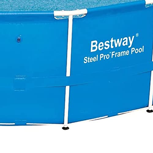 Bestway Steel Pro 15’ x 48" Round Metal Steel Frame Above Ground Outdoor Backyard Family Swimming Pool, Blue