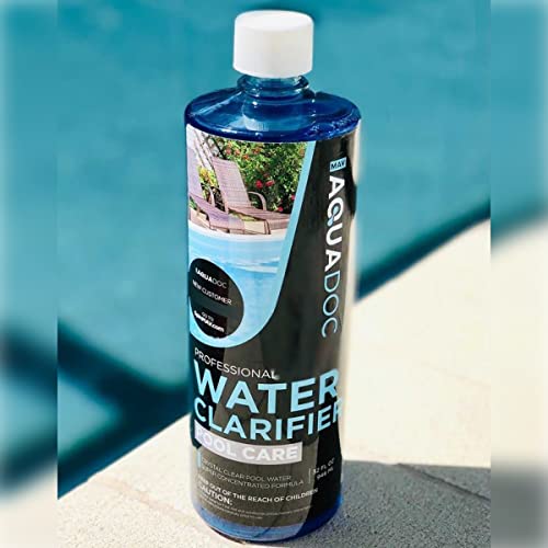 Pool Clarifier Liquid for Fast Acting Cloudy Water Treatment, Swimming Pool Water Clarifier Pool Owners Love, Use Our Clarifier to Keep Your Pool Clear | AquaDoc 32oz