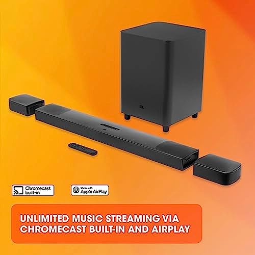 JBL Bar 9.1 - Channel Soundbar System with Surround Speakers and Dolby Atmos, Black