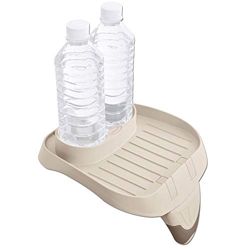 Intex PureSpa Attachable Cup Holder for Spa Wall, Pool and Hot Tub Accessory for Drinks that Holds 2 Standard Sized Beverages, Tan, (8 Pack)