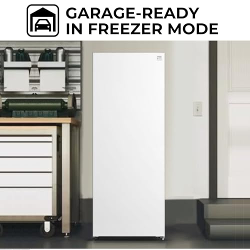 Kenmore Fully Convertible 7 Cu Ft Upright Freezer/Fridge Deep Freezer/Refrigerator with Reversible Door Low-Frost Technology Garage-Ready Manual Defrost Stay-Open Lid Ideal for Basement Garage Cabin