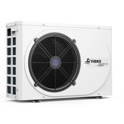 FibroPool Swimming Pool Heat Pump - FH135 35,000 BTU - for above and In Ground Pools and Spas - High Efficiency, All Electric Heater - No Natural Gas or Propane Needed