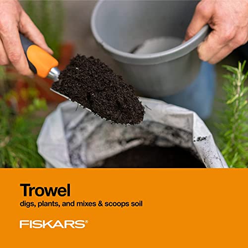 Fiskars 3-in-1 Garden Tool Set, Includes Trowel, Transplanter, and Cultivator for Outdoor Gardening, Ergonomic Yard Tool Kit