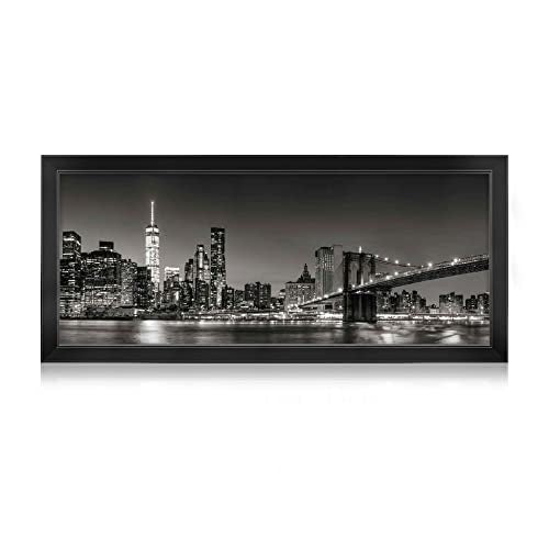 Annecy 4x10 Picture Frame Black（1 Pack）, Panoramic Picture Frame for Wall Decoration, Classic Black Minimalist Style Suitable for Decorating Houses, Offices, Hotels