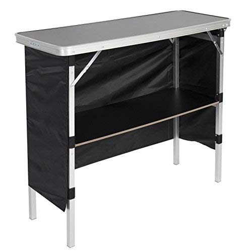 Best Choice Products Portable Pop-Up Bar Table for Indoor, Outdoor, Party, Picnic, Tailgate, Entertaining w/Carrying Case, Storage Shelf, Removable Skirt