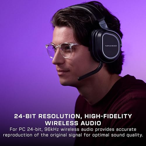 Turtle Beach Stealth 700 Gen 3 Wireless Multiplatform Amplified Gaming Headset for PC, PS5, PS4, Mobile – 24-bit Audio, 60mm Drivers, High-Bandwidth Microphone, Bluetooth, 80-Hr Battery – Black