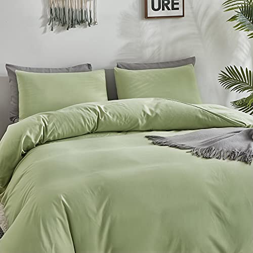 CLOTHKNOW Sage Green Comforter Set Full Green Bedding Comforter Sets Green Full Comforter Sea Green Comforter Sets Light Green Comforter Full 3Pcs Green Full Size Comforter Sets