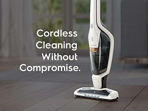 Electrolux Ergorapido Stick Vacuum Cleaner, Lightweight Cordless Vacuum with LED Nozzle Lights and Turbo Battery Power, for Carpets and Hard Floors, in Satin White