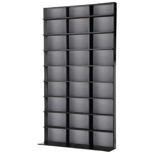 Atlantic Elite Media Storage Cabinet - Large Tower, Stores 837 CDs, 630 Blu-Rays, 531 DVDs, 624 PS3/PS4 Games or 528 wii Games with 9 Fixed Shelves, PN35435725 in Black