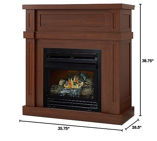 36" Vent-Free Dual Fuel Gas Fireplace - Harvest Oak