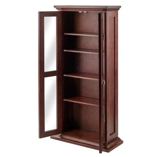 Winsome Wood DVD/CD Cabinet, Antique Walnut (94944)