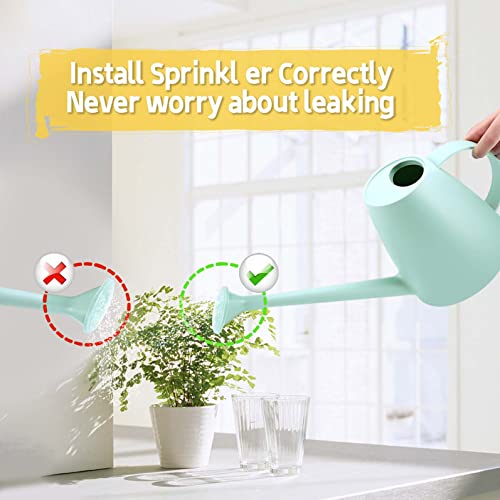 Watering Can for Indoor Plants, Small Watering Cans for House Plant Garden Flower, Long Spout Water Can for Outdoor Watering Plants 1.8L 1/2 Gallon (Green, 1.8L)