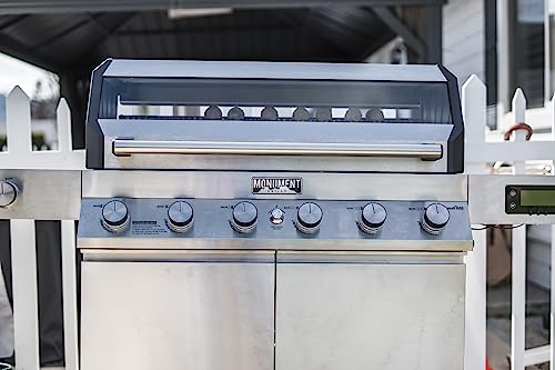 Monument Grills 6-Burner Convertible Natural Gas Smart bbq Grill Stainless Steel Denali 605 with Conversion Kit