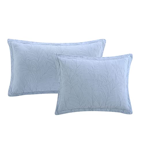 Tommy Bahama Home | Costa Sera Collection | Soft and Breathable, Quilt Bedpsread Coverlet Seasons, Pre-Washed for Added Softness, King, Blue