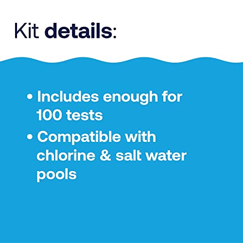 HTH 1275 Swimming Pool Care 6-Way Test Kit, Swimming Pool Water Chemical Tester, 100 Tests