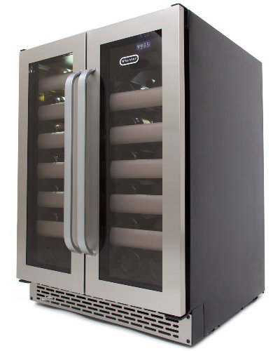 Whynter BWR-401DS 40 Bottle Stainless Steel Dual Zone Built Wine Refrigerators-Elite Series with Seamless Doors
