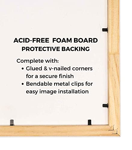 Poster Palooza 4x7 Frame Gold Bronze Solid Wood Picture Frame with UV Acrylic Plexiglass, Foam Board Backing & Hardware Included - 4x7 Inch Frame