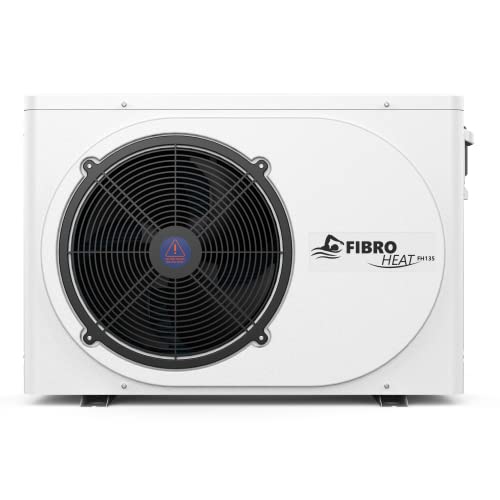 FibroPool Swimming Pool Heat Pump - FH135 35,000 BTU - for above and In Ground Pools and Spas - High Efficiency, All Electric Heater - No Natural Gas or Propane Needed