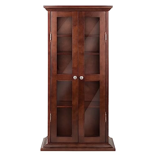 Winsome Wood DVD/CD Cabinet, Antique Walnut (94944)