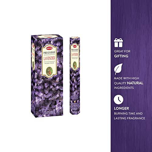 HEM Lavender Incense Sticks Pack Of 120 | Natural Relaxing | Aromatherapy Incense For Air Purifier, Mind & Spirit & Ritualistic Fragrance | Gift Set - (15 gms each)