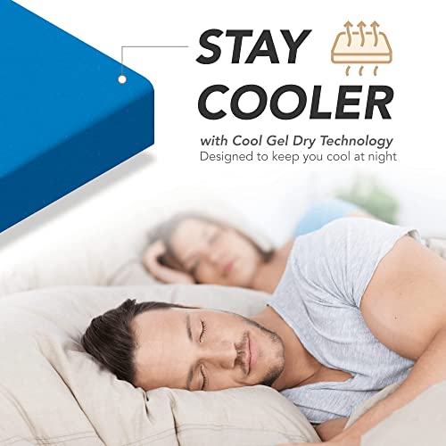 DynastyMattress 10-Inch CoolBreeze Gel Memory Foam Mattress for RV, Camper, Trailer-Short King RV Size, USA Made