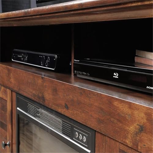 Pemberly Row 52" Electric Fireplace Heater TV Stand Console in Curado Cherry