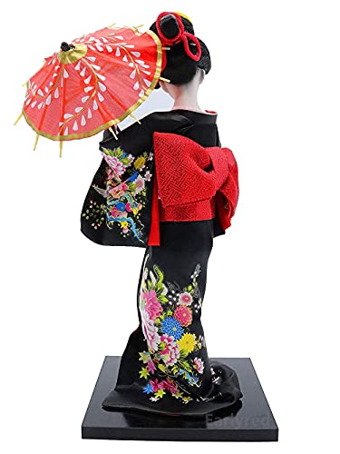 Earlyred 12 Inch Japanese Geisha Kimono Doll 30cm Asian Kimono Doll Collectible Figurine Decoration Gift Red