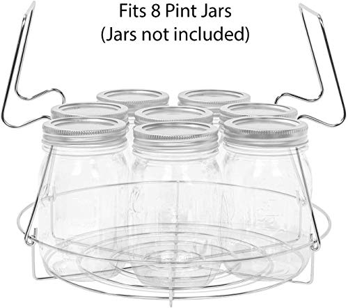 Concord 7 Pieces Premium Stainless Steel Canning Set Starter Kit w/Rack. No Rust, Extra Stability. BULK PACKS (Canning Set)