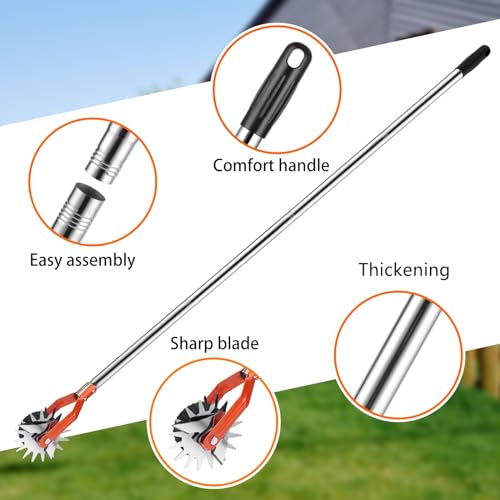 Soysehung Edger-Lawn-Tool - Manual Lawn Edger, 67 Inch Sidewalk Edger for Yard Landscaping