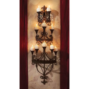 Elegant Decorative Carbonne Candle Chandelier Metal Sconce