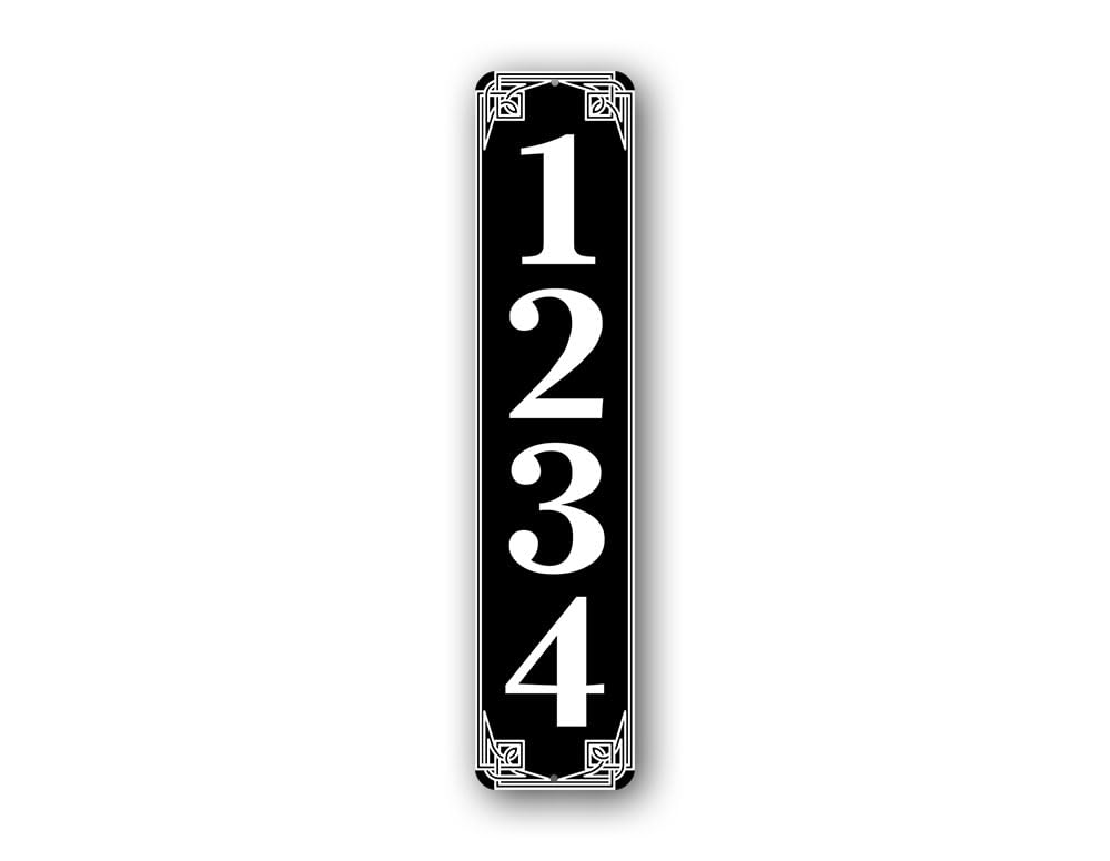 Personalized 4"x18" Address Sign | Custom Text Durable Aluminum Metal Sign | Choose Horizontal or Vertical Layout