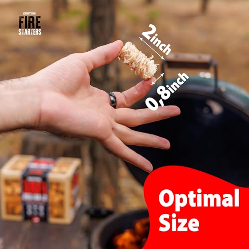 50 pcs Fire Starter for Indoor and Outdoor Use - Natural, Eco-Friendly Firelighter for Grills, Smokers, Fire Pits, Wood Stoves - Waterproof, All-Weather Charcoal Starter, Fire Starters for Campfires