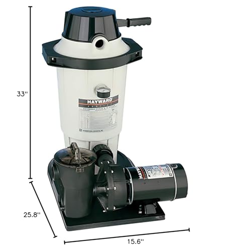 Hayward W3EC50C93S Perflex1.5 HP Diatomaceous Earth Filter Pump System for Above-Ground Pools