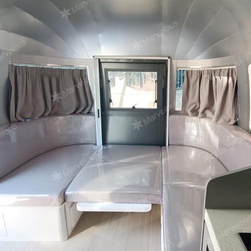 Luxury Stainless Steel Camper Caravan Off Road Mobile House Travel Trailer for Family (RV Motorhome)