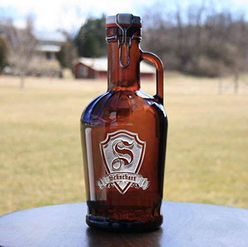 Deep Engraved Personalized German Beer Growler, Not Screenprint