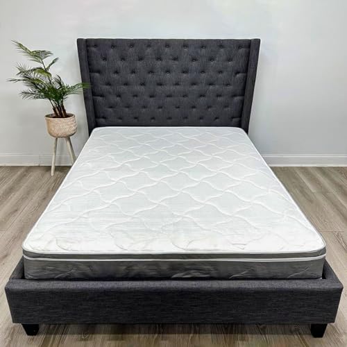 Short Queen RV Mattress - 10 Inch Cool Comfort Foam & Spring Hybrid Mattress with Breathable Organic Cotton Cover - Quilted Soft Tight Top - Rolled in a Box - Oliver & Smith