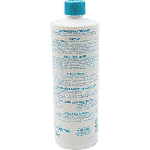 In The Swim Super Stain Away - The Ultimate Swimming Pool Stain Remover – Prevents Stains, Scaling, and Build-Up in Swimming Pools - 1 Quart