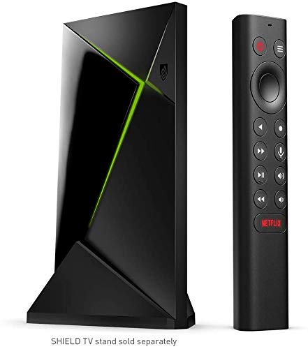 NVIDIA SHIELD Android TV Pro Streaming Media Player; 4K HDR movies, live sports, Dolby Vision-Atmos, AI-enhanced upscaling, GeForce NOW cloud gaming, Google Assistant Built-In, Works with Alexa