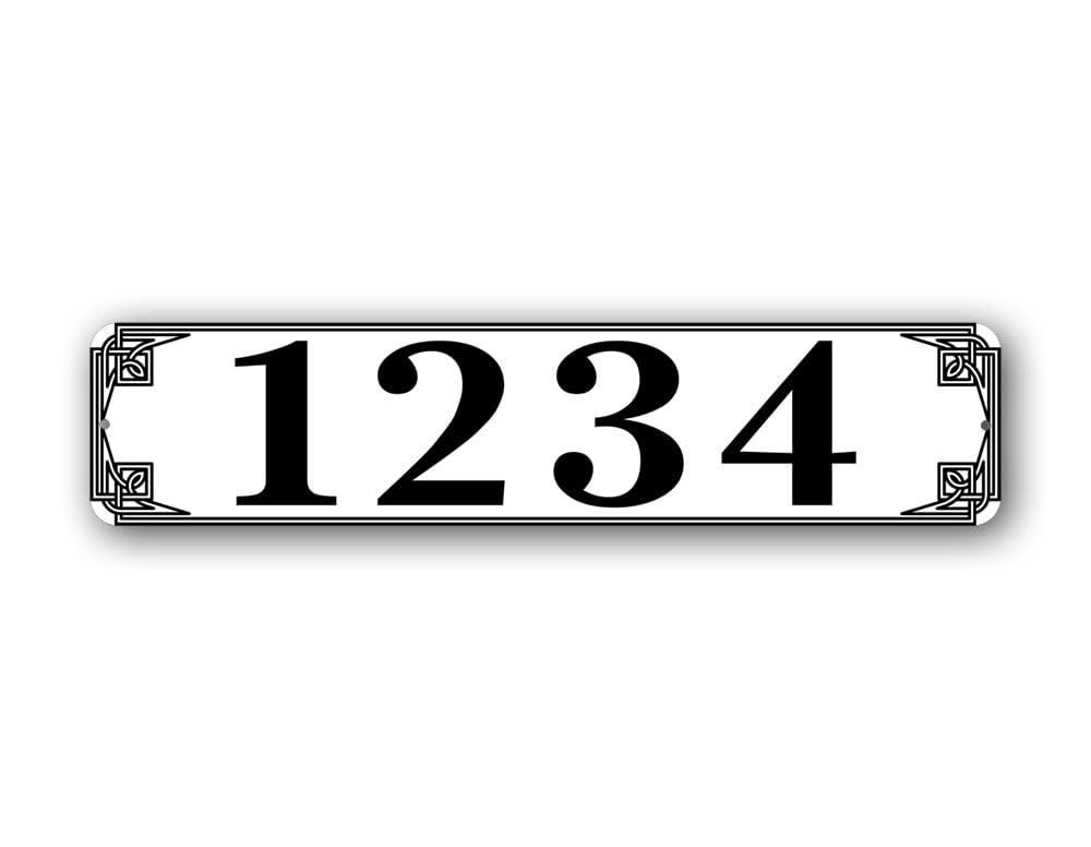 Personalized 4"x18" Address Sign | Custom Text Durable Aluminum Metal Sign | Choose Horizontal or Vertical Layout